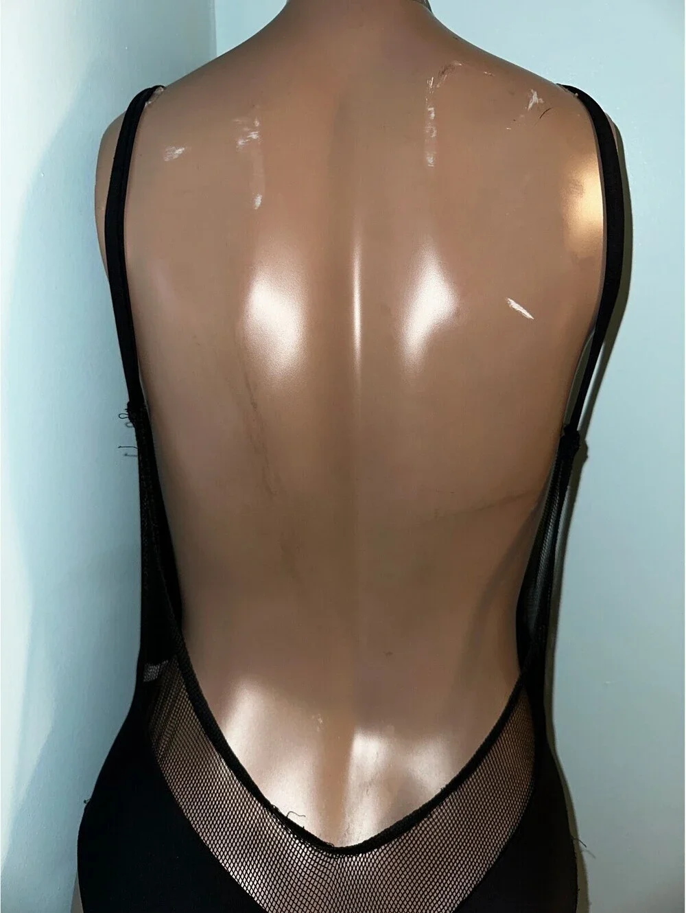 RAD Polewear Swimwear Black Mesh Panel One Piece Bodysuit